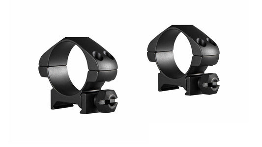Hawke Precision Steel Ring Mounts 30mm 2 Piece Weaver Low 23005