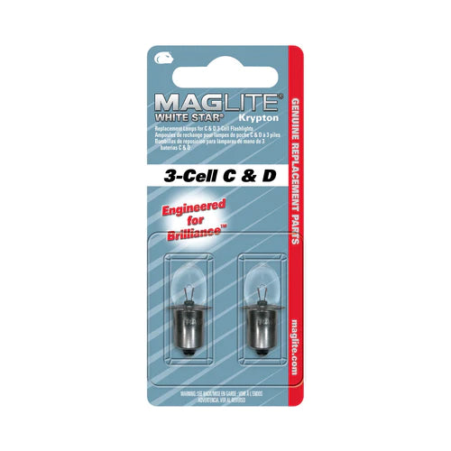Maglite LWSA301 White Star Krypton Bulb for 3 C and D