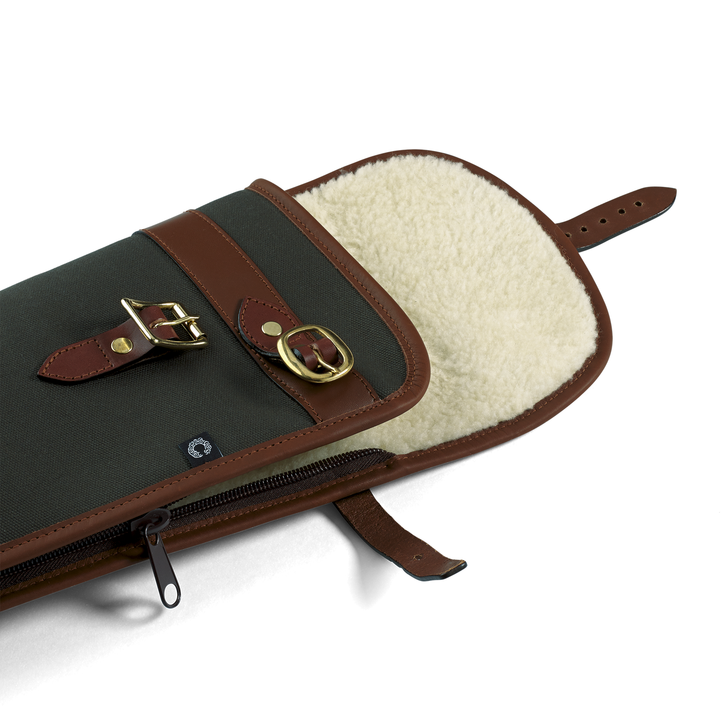CROOTS ROSEDALE CANVAS SHOTGUN SLIP/COVER WITH FLAP AND ZIP