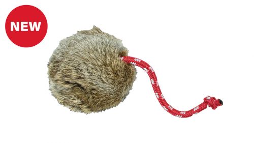 Rabbit Fur Long Throw Dummy Ball by Dog & Field