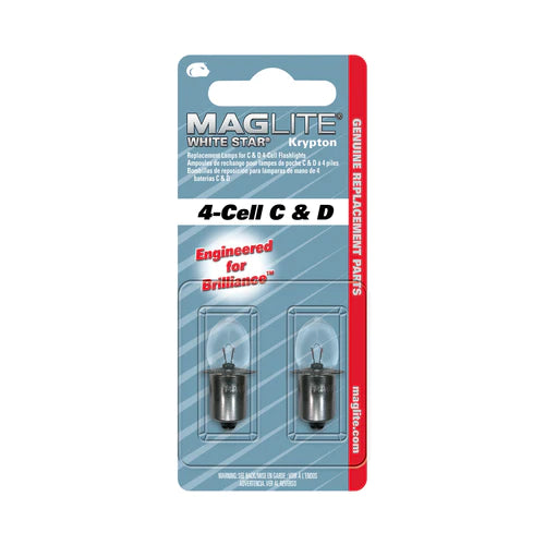 Maglite LWSA401U  White Star Krypton Bulb for 4 C and D