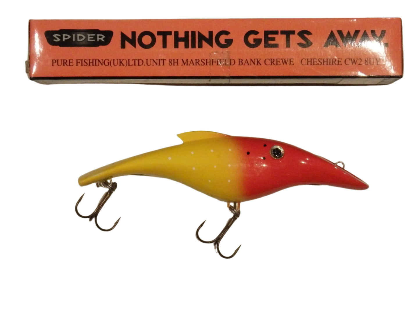 Pure Fishing Spider Lure YELLOW / RED