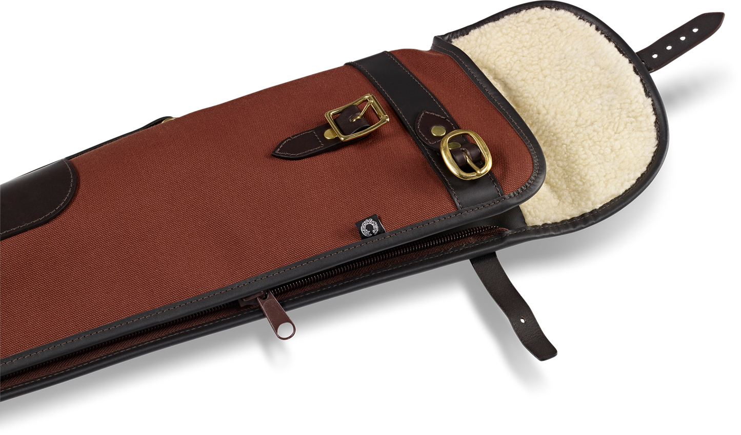 CROOTS ROSEDALE CANVAS SHOTGUN SLIP/COVER WITH FLAP AND ZIP