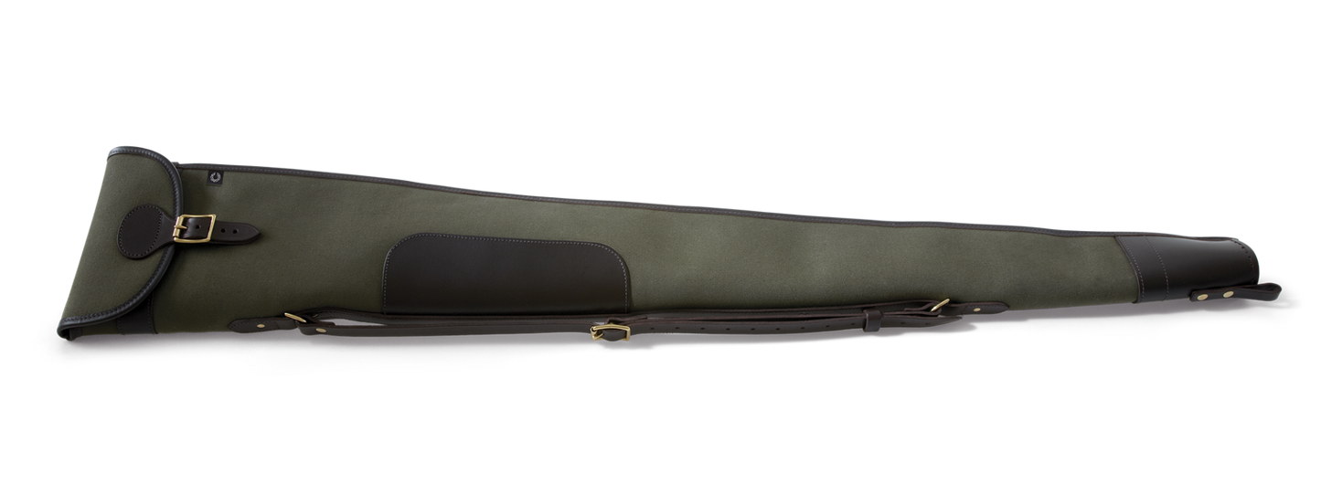 CROOTS ROSEDALE CANVAS SHOTGUN SLIP/COVER WITH FLAP AND ZIP