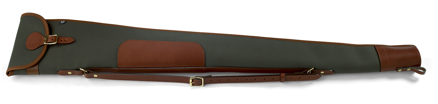 CROOTS ROSEDALE CANVAS SHOTGUN SLIP/COVER WITH FLAP AND ZIP